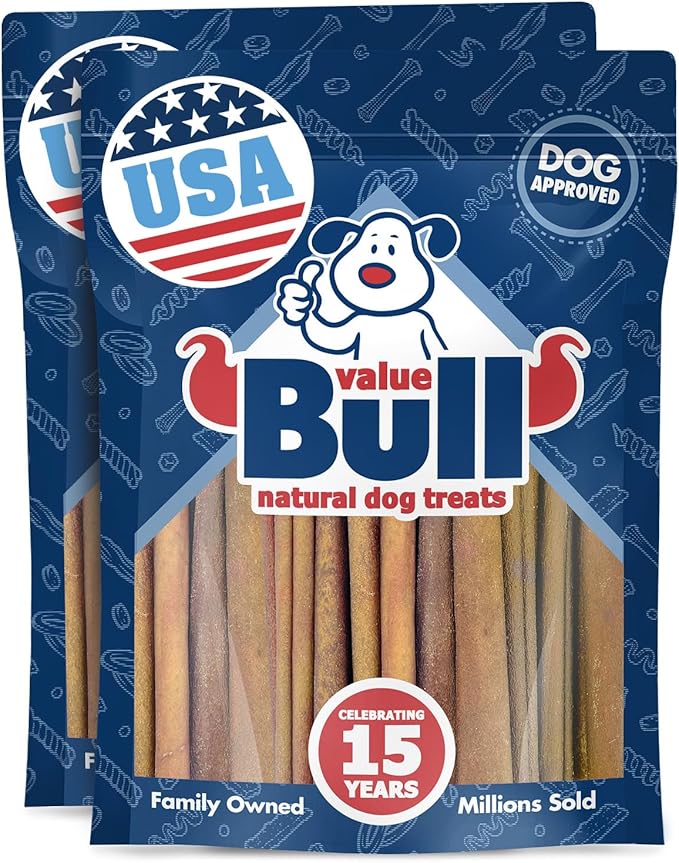 ValueBull USA Collagen Sticks for Dogs, 4-6 Inch Varied Chews, Natural Long-Lasting Dog Treats, 2 Pound - Promotes Joint, Skin &amp; Coat Health with Glucosamine and Chondroitin