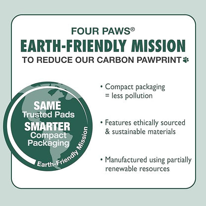 Four Paws Wee-Wee Superior Performance Bamboo Pee Pads for Dogs, Earth Friendly Dog &amp; Puppy Potty Training Pads, Crate Liners, Housebreaking Supplies, 22" x 23" (100 Count)