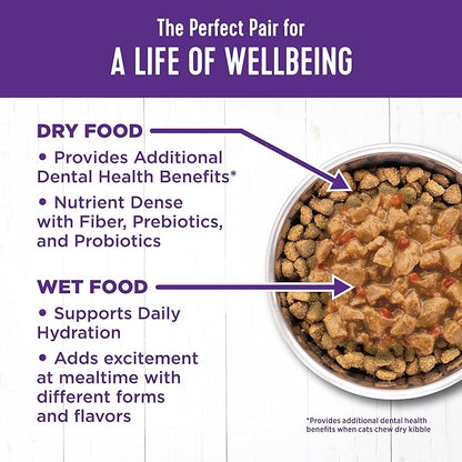Wellness Complete Health Gravy &amp; Minced Adult Wet Cat Food, Natural, Protein-Rich, Grain-Free, 3 Ounce, 24 Pack, (Chicken &amp; Turkey Lovers Variety Pack)