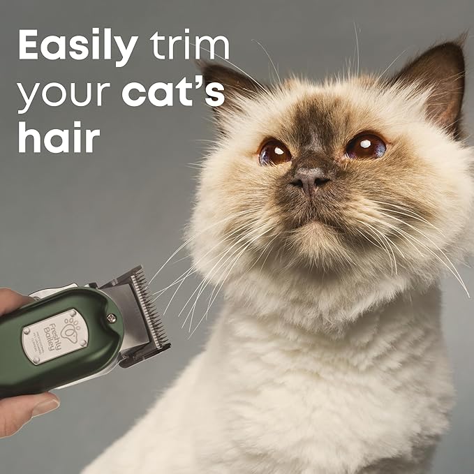 Cat Clippers for Matted Hair - Matted Cat Fur Remover - Low Noise Grooming Trimmer &amp; Shaver | Pet Clippers for Long Hair Cats | Professional Pet Shaver with Detachable Guards