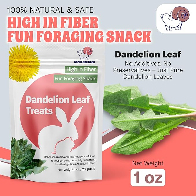 Snout and Shell Small Pet Mega Pack – 6 Natural Treats: Pea Flakes, Dandelion, Raspberry Leaf, Marigold, Rose Petals &amp; Hibiscus – For Rabbits, Guinea Pigs, Chinchillas &amp; More – Foraging &amp; Health Boost