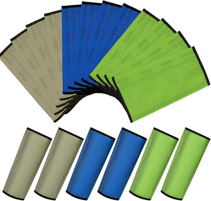 Jexine 12 Fly Boots for Horse Set of 12 Loose Breathable Mesh Horse Fly Sheets Protective Horse Leg Wraps Leggings for Preventing Flies and Mosquitoes Bites (Blue, Green, Brown)