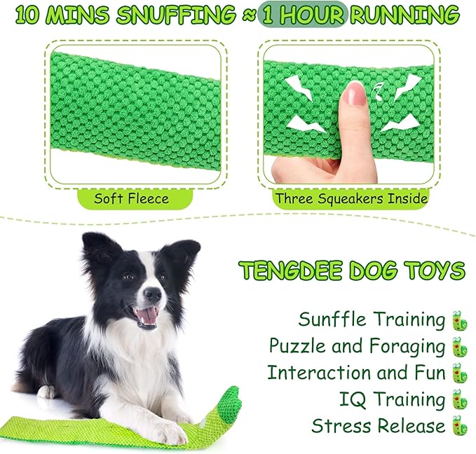 Squeak Dog Toys for Stress Release &amp; Boredom Relief, Dog Puzzle IQ Training, Snuffle Foraging Instinct Training - Suitable for Small, Medium &amp; Large Dogs