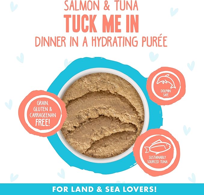 Weruva B.F.F. Play - Best Feline Friend Paté Lovers, Aw Yeah!, Salmon &amp; Tuna Tuck Me in with Salmon &amp; Tuna, 5.5oz Can (Pack of 8)