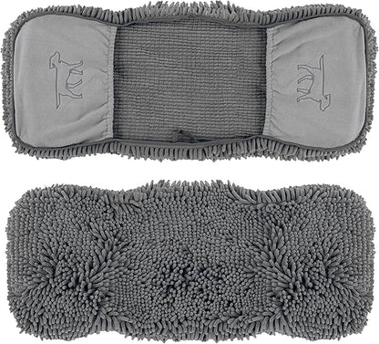 Tuff Pupper Quick Dry Towel for Dogs | Ultra Absorbent Microfiber Shammy | Extra Large 35x15 Size Dog Bath Towel | Comfortable Hand Pockets | Indoor Outdoor Use | Durable Material | Machine Washable