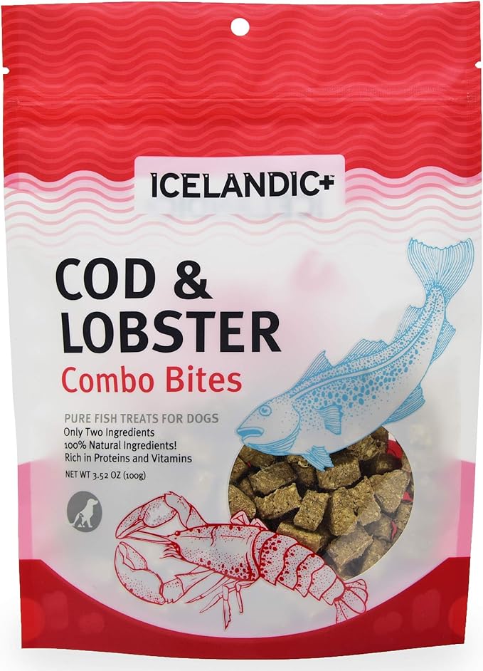Icelandic+ Cod &amp; Lobster Combo Bites Dog Treat 3.0-oz Bag
