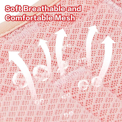 Wisedog Mesh Breathable Dog Harness: No Pull Harness with 3 Fast-Release Buckles Adjustable for Walking &amp; Training for Small Medium Large Dogs (Pink, S: Neck=14"-19"/Chest=13"-24")