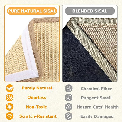Cat Sisal Scratching Ramp Cats Scratching Post Kitten Scratcher Ramp Sisal Scratcher Posts for Indoor with Cat Teaser