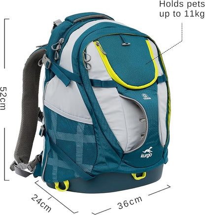 Kurgo G-Train - Dog Carrier Backpack for Small Pets - Cat &amp; Dog Backpack for Hiking, Camping or Travel - Waterproof Bottom - Ink Blue