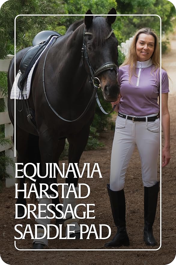 Equinavia Harstad Dressage Saddle Pad | Classic &amp; Durable | Moisture-Wicking Tricot Backing