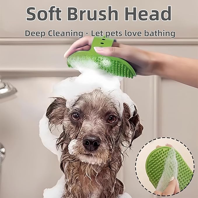 4-Pack Silicone Cat Brush Set, Pet Scratcher and Massager – Adjustable Pet Deshedding Brush, Bath Brush for Cats and Dogs, Suitable for Furniture Legs &amp; Corners (4PCS (2 Yellow + 2 Green))