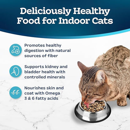 Blue Buffalo Tastefuls Natural Dry Food for Adult Indoor Cats, Salmon &amp; Brown Rice Recipe, 15-lb. Bag
