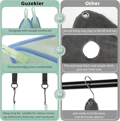 Guzekier Pet Dog Grooming Hammock Harness for Cats &amp; Dogs, Dog Sling for Grooming, Dog Hammock Restraint Bag with Nail Clippers/Trimmer, Nail File, Pet Comb,Ear/Eye Care