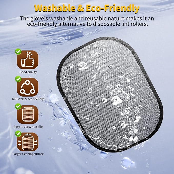 Pet Hair Removal Glove for Dogs &amp; Cats, Newly Upgraded Reusable Electrostatic Pet Hair Gloves, Pet Hair Remover Tool for Clothing, Couch, Carpet, Car Seat