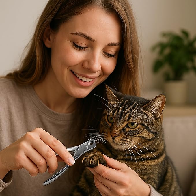 Dog Nail Clippers &amp; Cat Nail Trimmers - Sharp Stainless Steel Professional Pet Nail Clippers for All Dogs, Thick Nails &amp; Indoor Cats - Ergonomic Non-Slip Handle for Safe, Comfortable Grooming