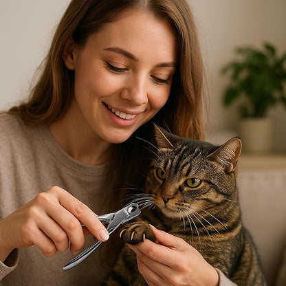 Dog Nail Clippers &amp; Cat Nail Trimmers - Sharp Stainless Steel Professional Pet Nail Clippers for All Dogs, Thick Nails &amp; Indoor Cats - Ergonomic Non-Slip Handle for Safe, Comfortable Grooming