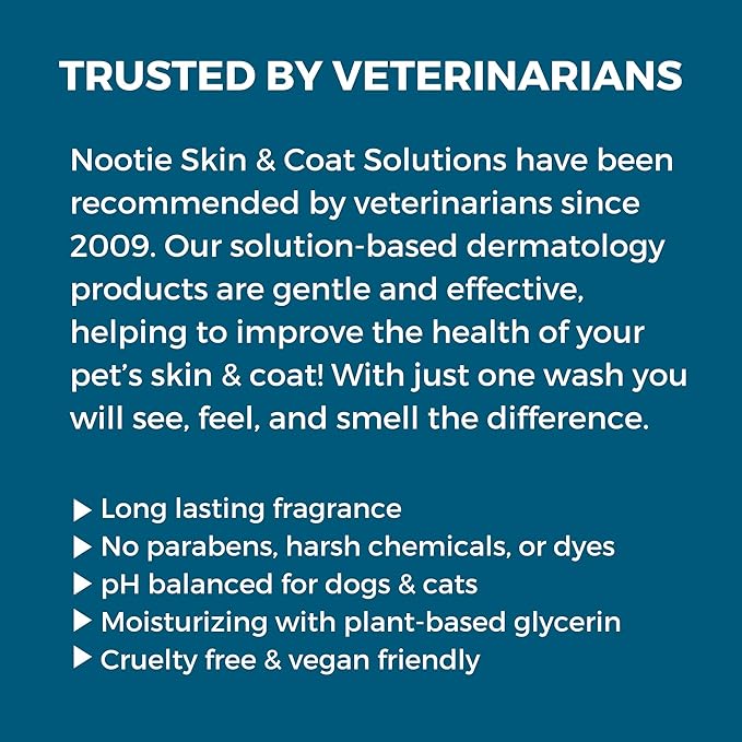Nootie - Pet Shampoo for Sensitive Skin - Revitalizes Dry Skin &amp; Coat - Natural Ingredients - Gentle Dog Shampoo - Cleans &amp; Conditions