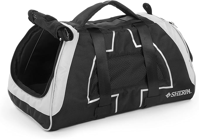 Sherpa Forma Frame Crash-Tested Travel Pet Carrier, Airline Approved &amp; Guaranteed On Board - Black, Medium