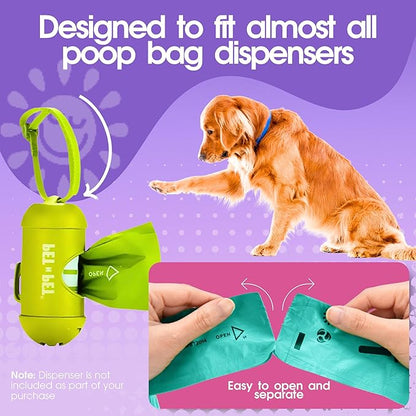 Pet N Pet 720 Counts Lavender Scented, Colorful Poop Bags for Dogs, 38% Plant Based &amp; 62% PE Dog Poop Bags Rolls, Extra Thick Dog Waste Bag, Doggy Bag