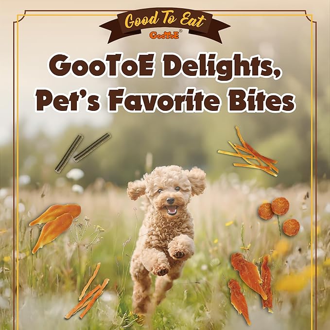 Gootoe Soft Chicken Sticks 1 lb, All Natural, Grain-Free, High-Protein, Healthy &amp; Easily Digestible, Soft Texture, Resealable