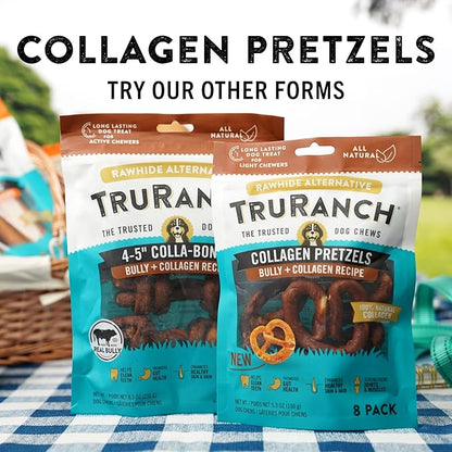 Collagen Pretzels, Bully - Collagen Dog Treats - Dog Pretzel Treats - Long Lasting Healthy Joint Support - Rawhide Alternative - Skin &amp; Coat Health, Value Pack, 3 Bags, 24 Count
