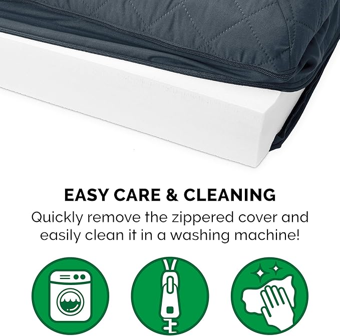 Furhaven Orthopedic Dog Bed for Large Dogs w/ Removable Bolsters &amp; Washable Cover, For Dogs Up to 125 lbs - Quilted Sofa - Iron Gray, Jumbo Plus/XXL