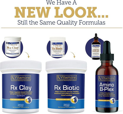 Rx Vitamins Amino B Plex Cat &amp; Dog Supplement - Vitamin B Complex Liquid Plus Amino Acids for Dogs &amp; Cats - Appetite Booster and Weight Gainer Cat &amp; Dog Vitamins - 2 oz