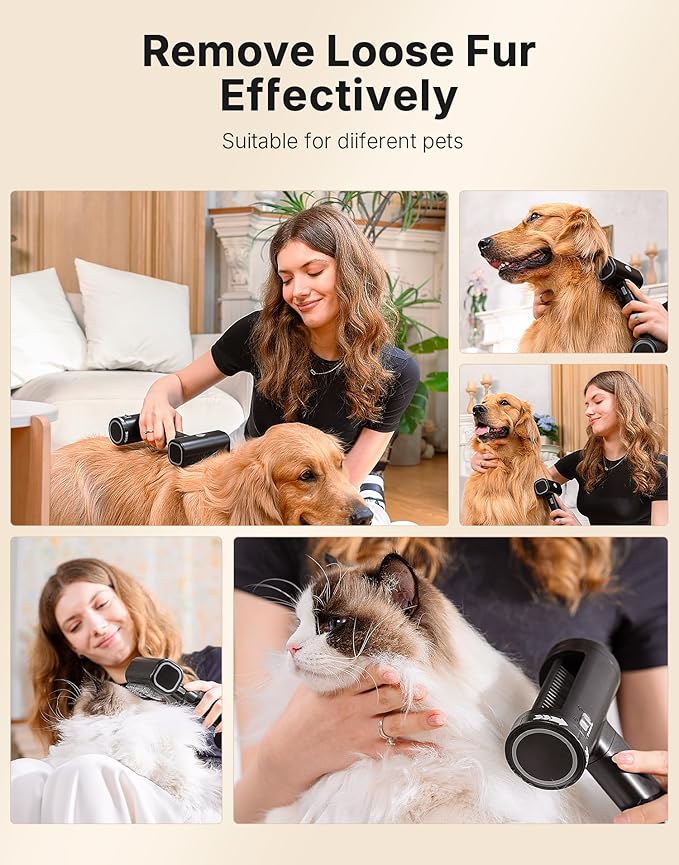 5-in-1 Cat Hair Brush &amp; Gromming Rakes, Cat Steam Comb for Long or Short Haired Indoor Cats, Dog Hair Spritz Comb for Deshedding and Untangling, Pet Brush for Dog Kitten Rabbit Massage
