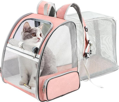 Texsens Innovative Traveler Bubble Backpack Pet Carriers with Upgraded Breathable &amp; Expandable Tent for Cats and Dogs