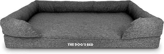 The Dog’s Bed, XXL Grey Linen 51.5x39, Memory Foam, Pain Relief: Arthritis, Hip &amp; Elbow Dysplasia, Post Surgery, Lameness, Supportive, Calming, Waterproof Washable Cover, Veterinary Approved