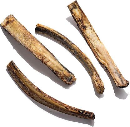 Jack&amp;Pup 12" Rib Bones for Dogs, All Natural Dog Beef Bones, Single Ingredient Bone Marrow, Real Bone for Dogs (3 Pack)
