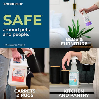 Wondercide - Indoor Pest Control Spray for Home and Kitchen - Ant, Roach, Spider, Fly, Flea, Bug Killer and Insect Repellent - with Natural Essential Oils - Pet and Family Safe — Lemongrass 16 oz