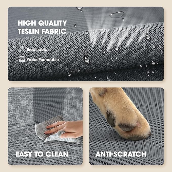 Elevated Dog Bed, Raised Outdoor Dog Bed for Medium Sized Dog, Portable Cooling Pet Cot with Breathable &amp; Washable Mesh, Indoor &amp; Outdoor Pet Hammock with Skid-Resistant Feet.