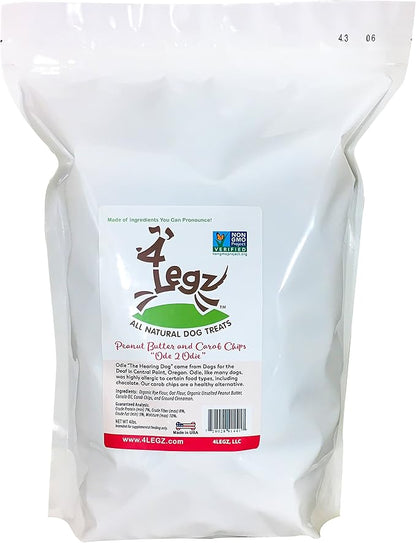 Peanut Butter &amp; Carob Chips Dog Treats – Healthy, Crunchy, Vegan Biscuits with Whole &amp; Real Ingredients – All Natural &amp; USA‐Baked, 4 Pound Bag