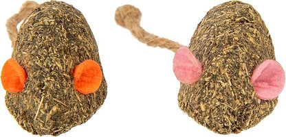 SmartyKat Instincts Mouser Mayhem HappyNip Cat Toy, Compressed Catnip &amp; Silverine-Shaped Mice, Mentally Stimulating, Durable &amp; Less Mess, 2-Pack