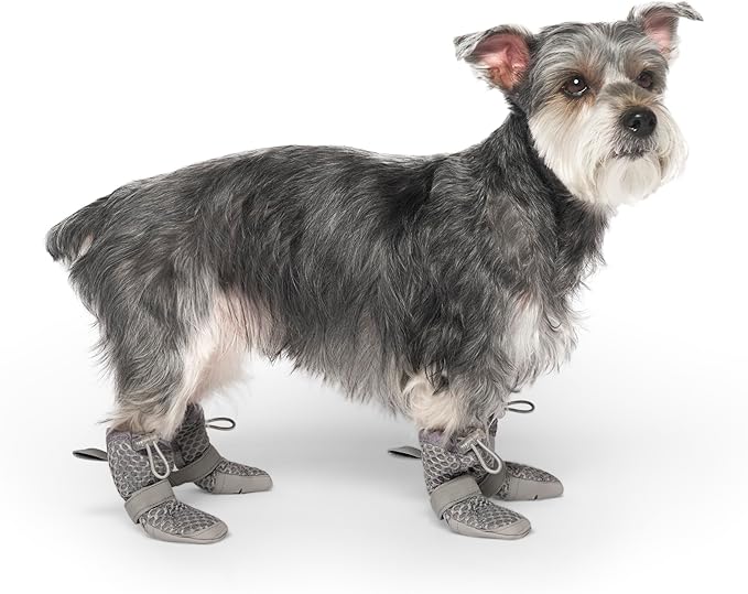 Canada Pooch Dog Boots for Hot Pavement - Dog Boots &amp; Paw Protectors with Anti Slip Rubber | Water Friendly, Breathable Dog Shoes for Hot Days, Great for Dogs Grey - Size 1