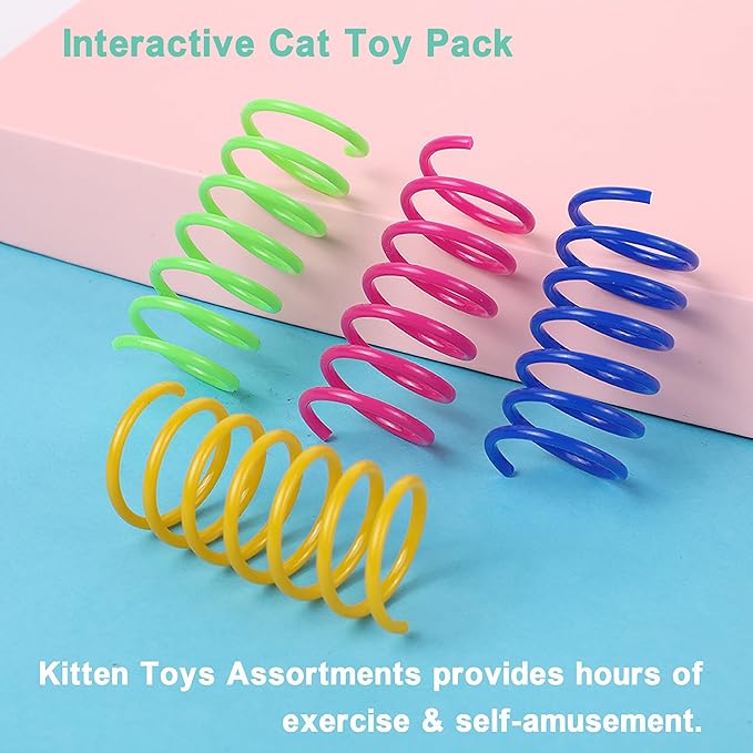 42pcs Interactive Cat Toys Kit - Multi-Activity Kitten Toy Set with Collapsible Tunnel, Feather Wand &amp; Bell, Cat Balls Toys - Indoor Play Enrichment Supplies for Adult Cats &amp; Kittens