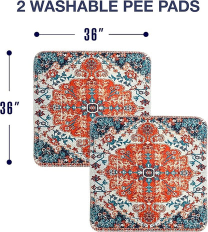Washable Pee Pads for Dogs - Super Absorbent Reusable Puppy Training Pads - 100% Waterproof, Leak-Proof &amp; Non-Slip Whelping Pads for Pet Housebreaking