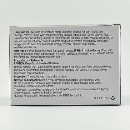 Bug Soother Wipes (15-ct) - Natural Mosquito Repellent &amp; Deterrent - 100% DEET-Free Safe Single-Use Bug Wipes for Adults, Kids, &amp; Pets - Made in USA