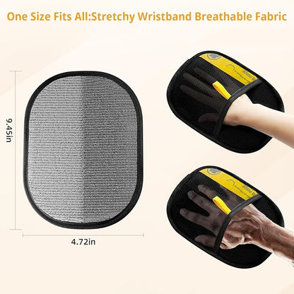 Upgraded Electrostatic Pet Hair Removal Glove - Reusable, Washable Mitt for Furniture, Carpet, Car Seat &amp; Clothing - Efficient Cat &amp; Dog Hair Remover