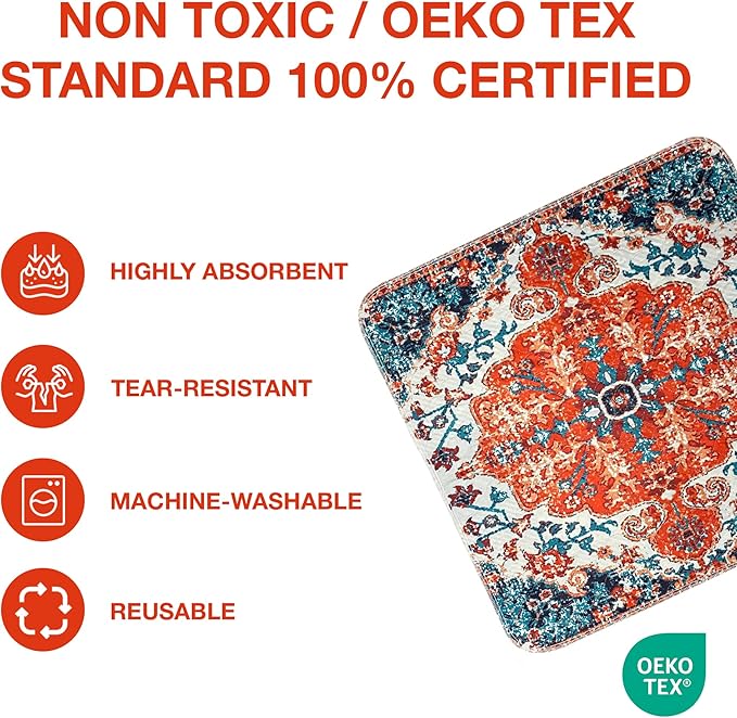 Washable Pee Pads for Dogs - Super Absorbent Reusable Puppy Training Pads - 100% Waterproof, Leak-Proof &amp; Non-Slip Whelping Pads for Pet Housebreaking