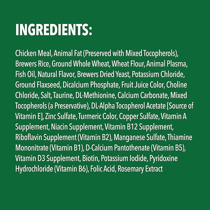 Greenies Feline Smartbites Skin &amp; Fur Crunchy and Soft Natural Cat Treats, Chicken Flavor, 4.6 oz. Pack (Pack of 2)