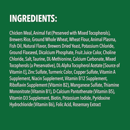 Greenies Feline Smartbites Skin &amp; Fur Crunchy and Soft Natural Cat Treats, Chicken Flavor, 4.6 oz. Pack (Pack of 2)