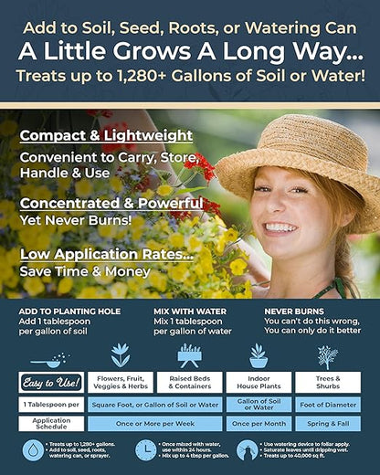 Organic Plant Magic - Truly Organic™ Fast-Acting Soluble Plant Food: All-Purpose Fertilizer Concentrate for All Flower Vegetable Herb Fruit Tree Shrub Container Garden &amp; House Plants [20 lb Bucket]