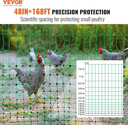 VEVOR Electric Poultry Netting, 48" H x 168&