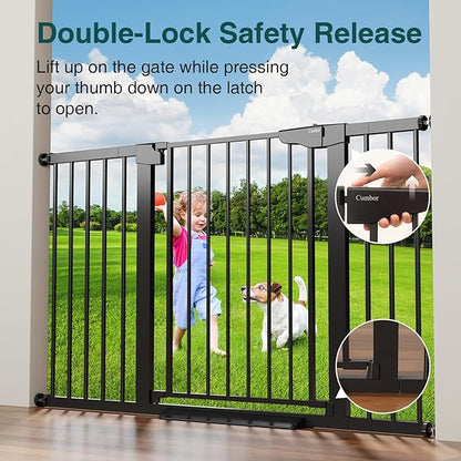 Cumbor 2 Pack 29.7-54.2" Baby Gate for Stairs, Mom&