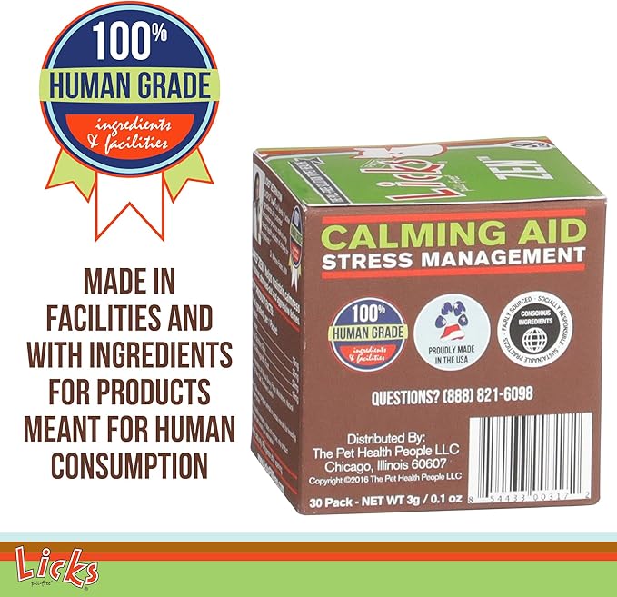 Licks Pill-Free Zen Cat Calming - Natural Calming Aid for Aggressive Behavior &amp; Nervousness - Cat Treats for Stress Relief &amp; Health - Gel Packets - 30 Use