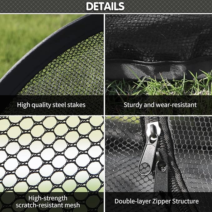 Rest-Eazzzy Cat Tent Outdoor, Pet Enclosure Tent Suitable for Cats and Small Animals, Indoor Playpen Portable Exercise Tent with Carry Bag(Pet Tent&amp; Tunnel) S