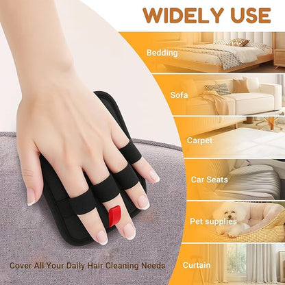 1PCS Pet Hair Remover Glove,Electrostatic Pet Hair Removal,Reusable Cat &amp; Dog Hair Removal for Couch,Furniture,Clothing &amp; Bedding,Carpet,Car Seat...Lint Mitt for Pet Hair,Upgraded Fur Remover Tool