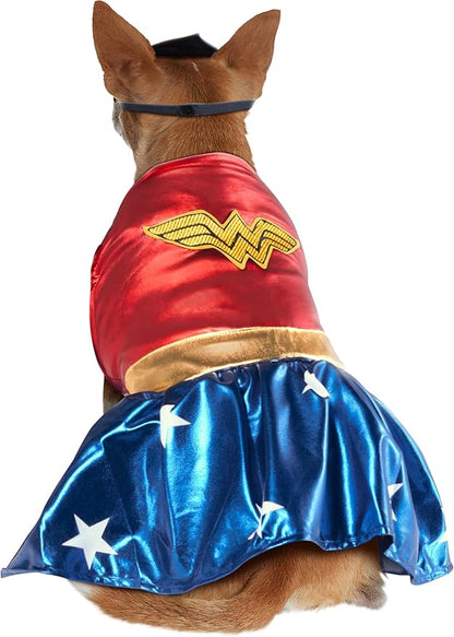 DC Comics: Wonder Woman Pet Costume for For Dogs or Cats by Rubies, XL